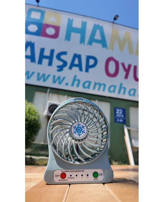 Hamaha Toptan Ticaret | Masa Üstü Klima Usb Girişli Metal Serinletici Mini Pilli Vantilatör Fan Ofis, Araç