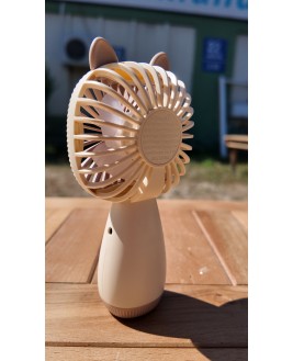 Hamaha Toptan Ticaret | Küçük Kedi Tasarımlı Sevimli Fan Usb Şarj Edilebilir Taşınabilir Fan