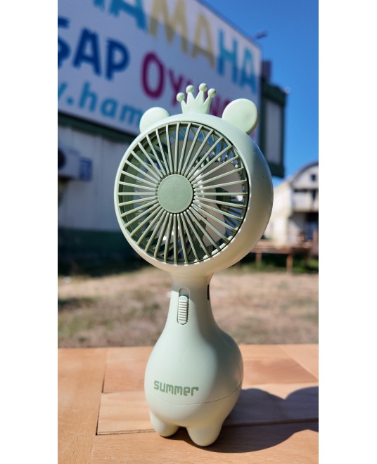 Hamaha Toptan Ticaret | Tatlı Zürafa Tasarımlı Sevimli Fan Usb Şarj Edilebilir Taşınabilir Fan