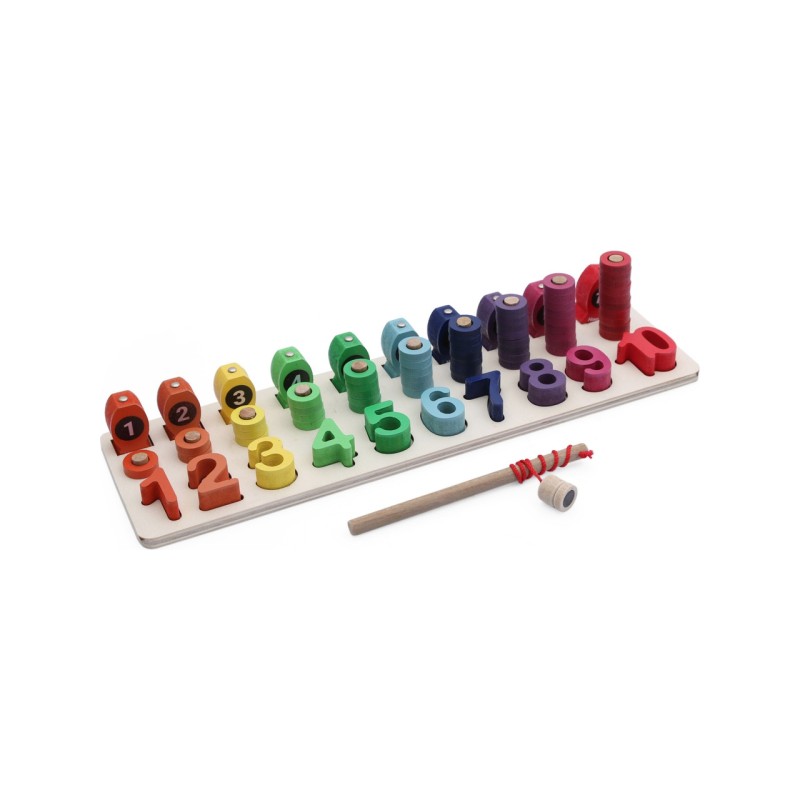 Hamaha Ahşap Eğitici Geliştirici Oyuncak Logaritma Oltalı Balık Tutuma Sayı Dizilişleri