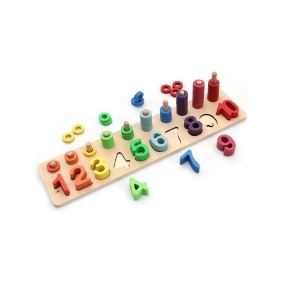 Hamaha Wooden Toys Doğal Ahşap Eğitici Oyuncak Logaritmik Sayı Dizilişleri HMH-001
