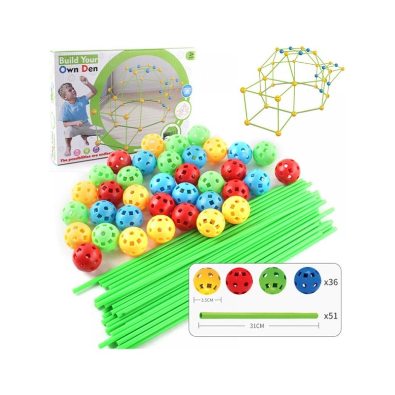 Hamaha 200 Parça Ahşap Kale Yapı Seti - Eğitici Stem Oyuncağı, Doğal Ahşap Inşa Blokları