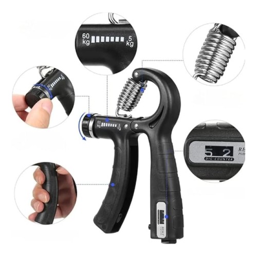 Sayaçlı El Yayı 60 Kg – 5 Kg Ayarlanabilir Bilek Kas Güçlendirici