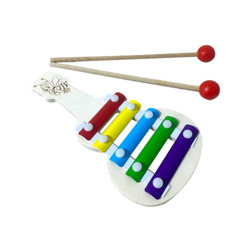 Hamaha Wooden Toys Ahşap Eğitici Geliştirici Ksilofon 5'li Gitar