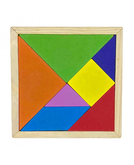 Hamaha Toptan Eğitici Ahşap Oyuncak 7 Parça Orta Tangram