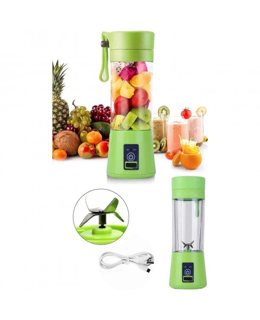 Hamaha Toptan Ticaret | Portatif Taşınabilir USB Şarjlı El Blender Yeşil 380ML