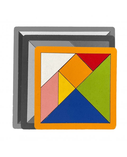 Hamaha Toptan Eğitici Ahşap Oyuncak 7 Parça Mini Tangram