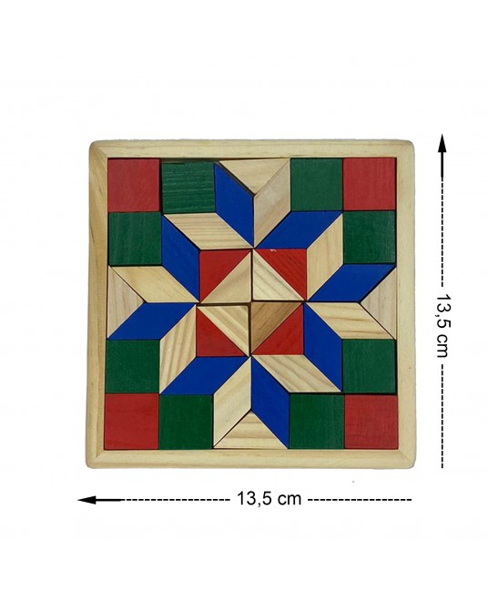 Hamaha Toptan Eğitici Ahşap Oyuncak Mimoza Yapboz Tangram