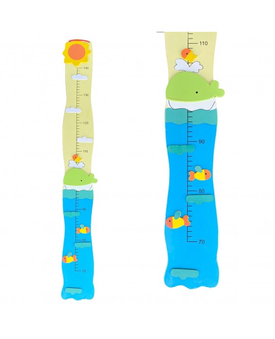 Hamaha Toptan Eğitici Ahşap Oyuncak Balina Desenli Boy Cetvel