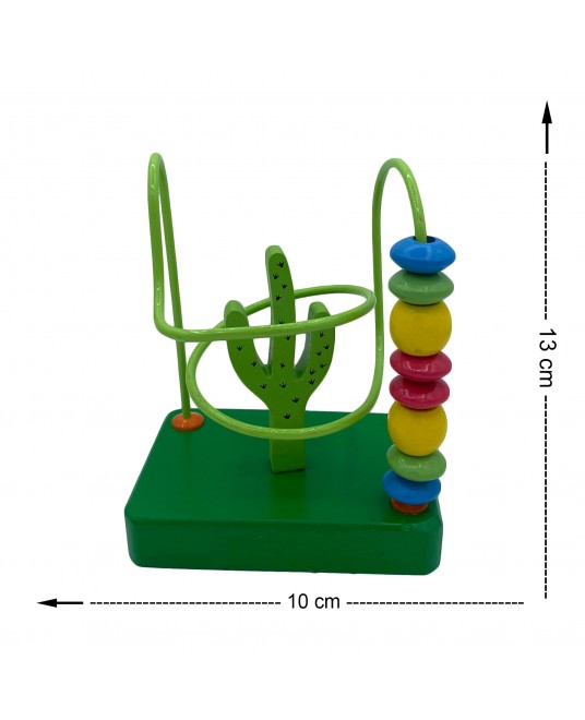 Hamaha Toptan Eğitici Ahşap Oyuncak Kaktüs Figürlü Mini Helezon