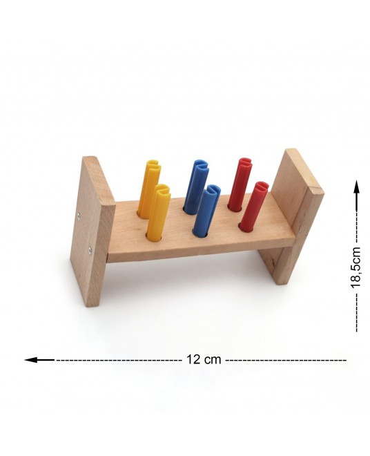 Hamaha Toptan Eğitici Ahşap Oyuncak 6'lı Tak - Çak Montessori Oyunu