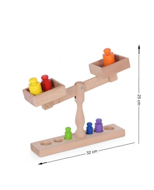 Hamaha Toptan Eğitici Ahşap Oyuncak Ahşap Terazi